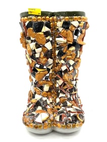Mosaic Rain Boot Sculptures in MacKenzie-Childs Style