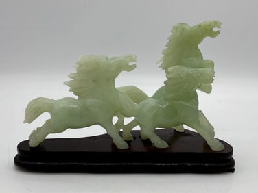 Trio of Jade Horses