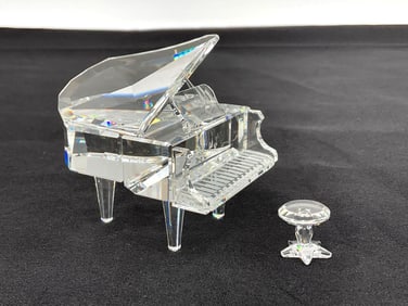 Swarovski Crystal Grand Piano with Stool