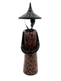 Formia Murano Glass Monk Sculpture by Loris Sturiale Set