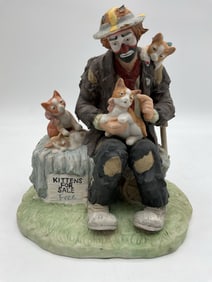 Emmett Kelly Jr. “Kittens for Sale?? clown figurine 4429/7500