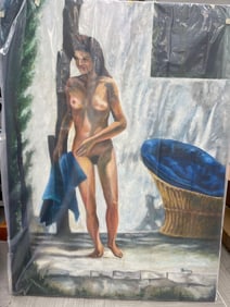Nude Portrait of Jacqueline Kennedy Onasis Oil on Canvas