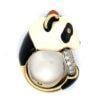 David Webb 18K & Platinum Diamond Panda Bear Ring