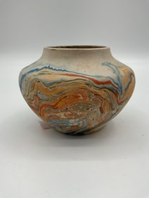 Southwest-Style Marbled Clay Pot