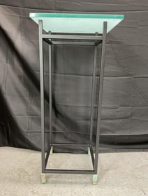 Frosted Glass Top Display Pedestal
