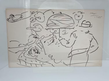 Original Ink Drawing By Peter Max 2