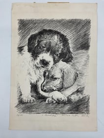 "Friendship" by Arthur Bar-on(Israel, b.1943) Lithograph