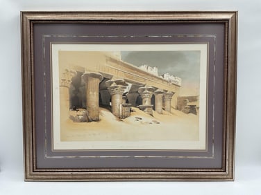 "Part of the Portico of Edfou" by David Roberts (England, 1796-1864) Lithograph
