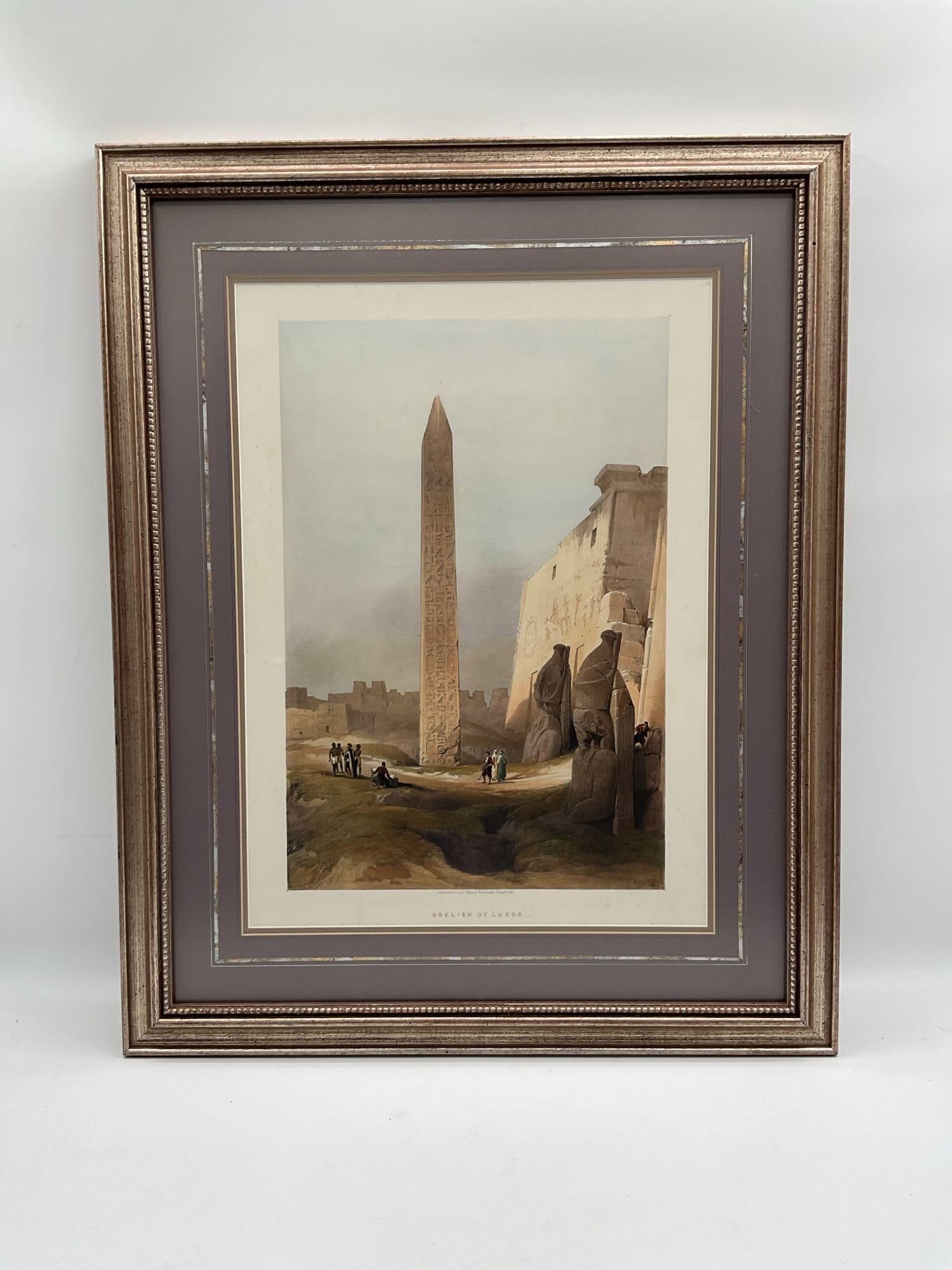 "Obelisk of Luxor" by David Roberts (England, 1796-1864) Lithograph (1 of 3)