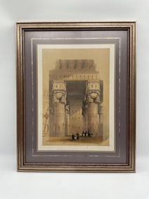 The Hypaethral Temple at Dendera by David Roberts (England, 1796-1864) Lithograph