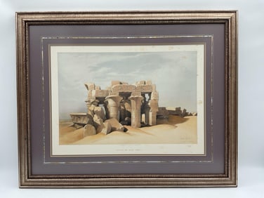 "Ruins of Kom Ombo" by David Roberts (England, 1796-1864) Lithograph