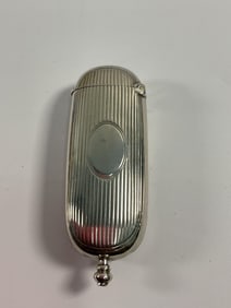 Antique Birmingham Sterling Silver Vesta Case w/ Coin Holder (Match Safe Env 26)