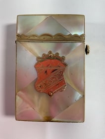 Antique Dh Edmonds Brighton, Mother of Pearl Vesta Case (Match Safe Env 30)