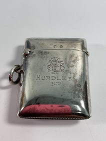 Antique H W L C Birmingham Stirling Silver Vesta Case (Match Safe Env 37)