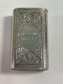 Antique Goodman Stirling Silver Birmingham Vesta Case - JJG from TG (Match Safe env 39)