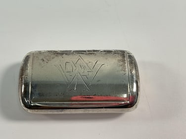 Rare Antique Sterling Silver Front Opening Vesta Case (Match Safe Env 49)