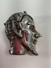 Rare Antique "The Devils Lead" Stirling Silver Vesta Case (Match Safe env 53)