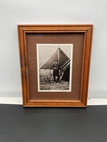 Framed Historical Civil War General G. Meade Photograph - Signed Matthew Brady