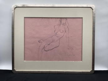 ORIGINAL Female Nude Drawing by Salvador Dalí (1939)