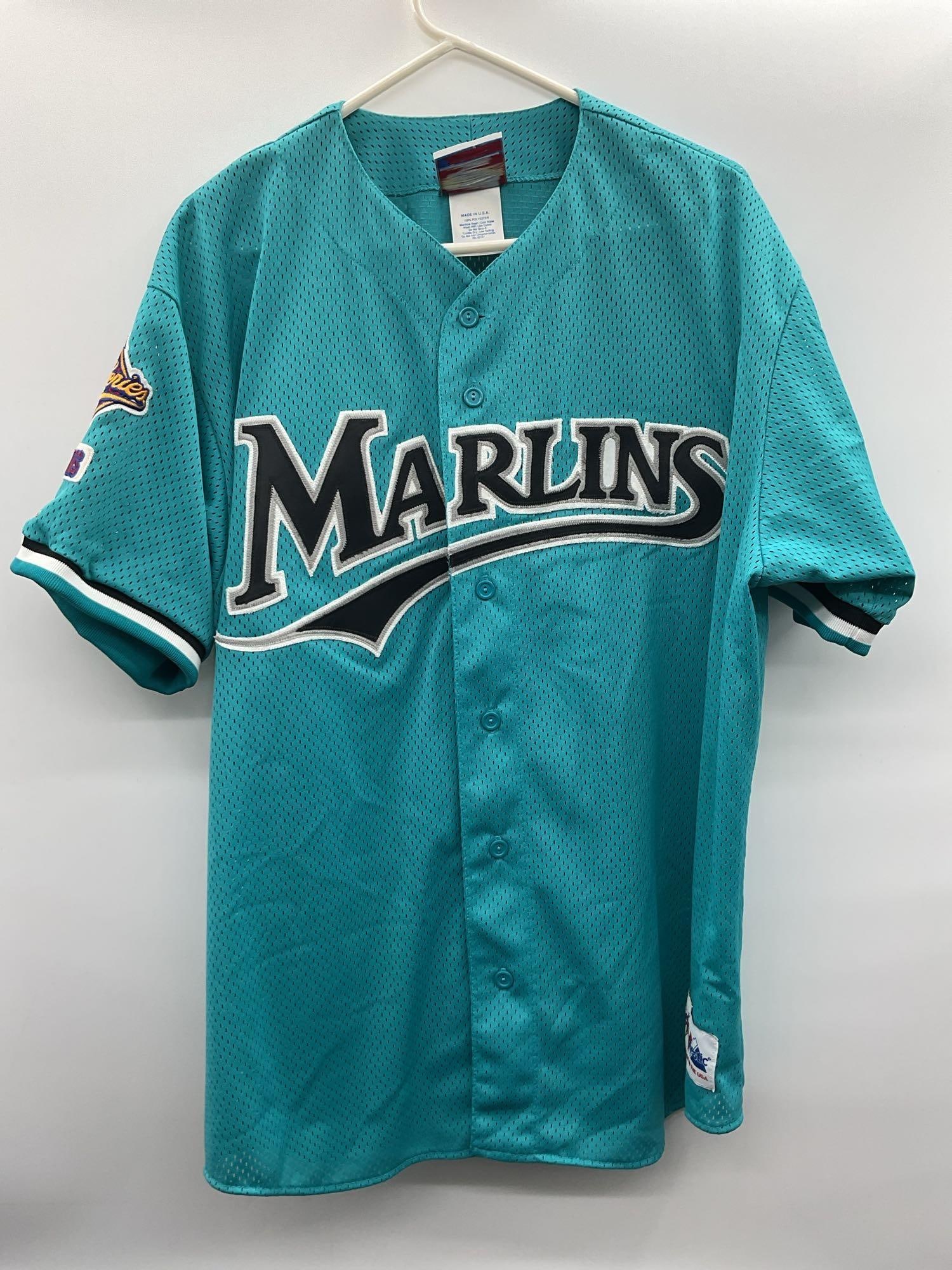 Vintage Florida Marlins Teal Batting Practice Jersey