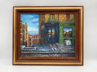Paris Streetfront Oil on Canvas