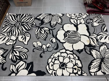 MacKenzie-Childs Grey Avant-Garden Rug
