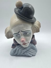 Lladro Sad Clown Porcelain Bust