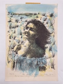 "The Glow in Neger" by Arthur Bar-On (Israel, b.1943) Lithograph