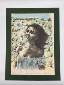 "The Glow in Neger" by Arthur Bar-on(Israel, b.1943) Lithograph