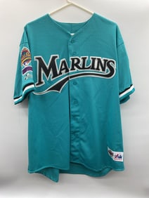 Vintage Florida Marlins Teal Batting Practice Jersey