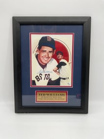 Ted Williams Signed Portrait with COA