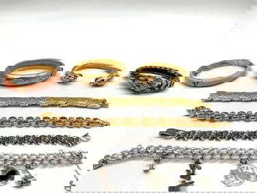 Mixed Metal Costume Bracelet Lot