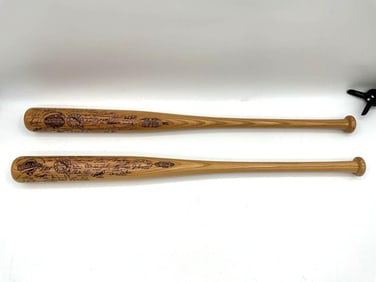 RARE Commemorative Wooden Miami Dolphins Baseball Bats 1997 & 2003