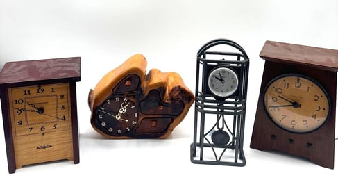 Assorted Decorative and Vintage Clocks – Set of Four