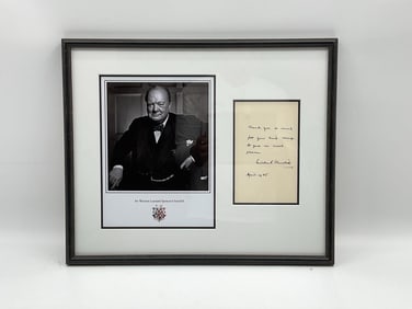 Hand Written Note by Winston Churchill