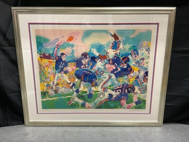 "Giants Broncos Classic" by LeRoy Neiman (American, 1921-2012) Serigraph