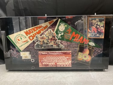 University of Miami Hurricanes Championship Collage Table