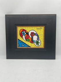 "Vacation" By Romero Britto (Brazil, b.1961) Acrylic