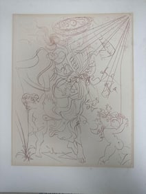 "Autumn" by Salvador Dalí (Spain, 1904-1989)etching