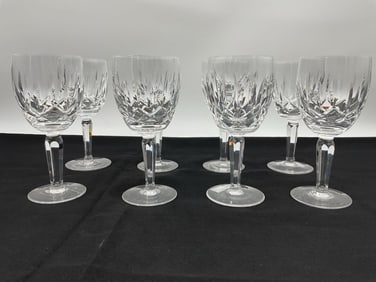 Set of 8 Waterford Crystal Wine Glasses