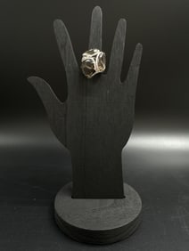 18kt Ring with Diamonds and Topaz