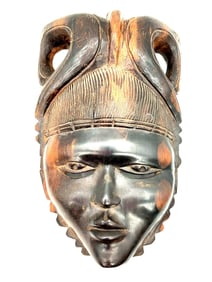 Hand-Carved African Tribal Mask