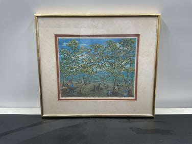"Hojas Dos Bajo Patillas" signed Wilfredo Rivera García (Rafael) 13/100