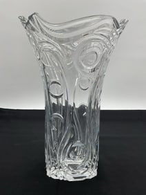 Czech Lead Crystal Curl Vase