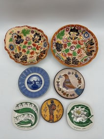 Assorted Hand-Painted Decorative Plates