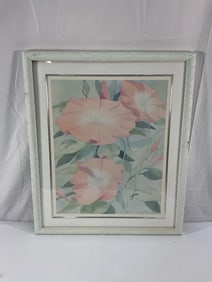 Framed Floral Art Print 2 - Robert White, Signed