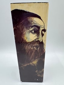 Bearded Man Portrait on Wood Panel