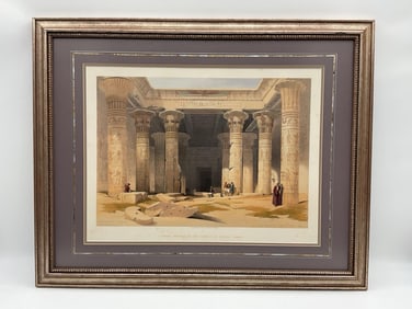 Grand Portico of the Temple of Philae, Nubia by David Roberts (England, 1796-1864) lithograph