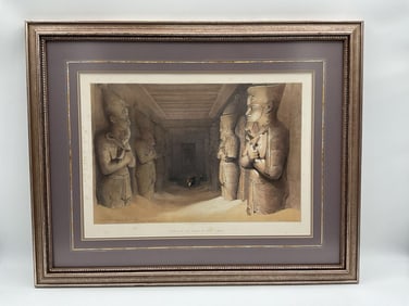 "Interior of the Temple of Aboo Simbel" by David Roberts (England, 1796-1864) Lithograph