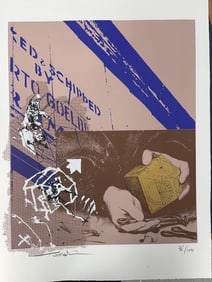 Polyhedron with Tools by Yigal Tumarkin (Israel, 1933-2015) Lithograph